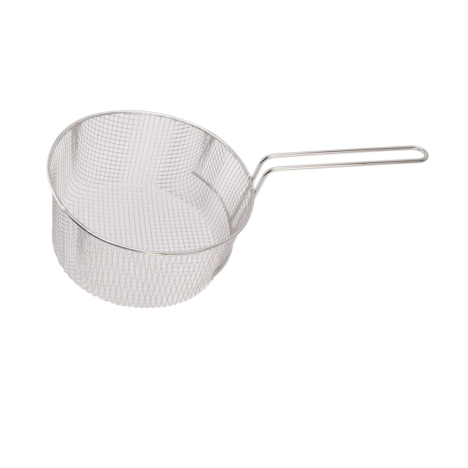 Frying Basket Stainless Steel Long Handle Reusable Rust Resistant Fry Net for Fish Chicken Nuggets Handle V1294-YM0521-3118230080612