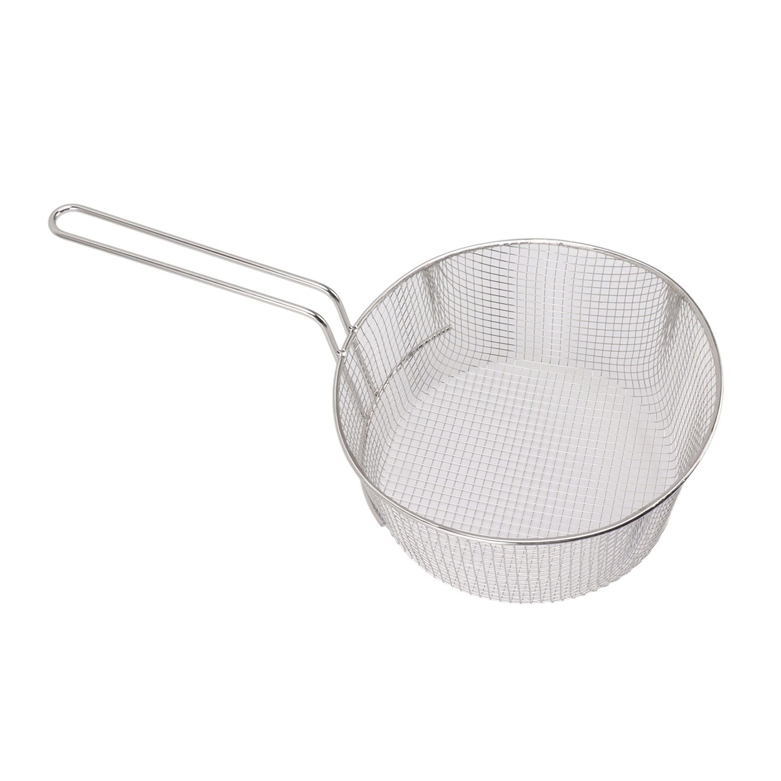 Frying Basket Stainless Steel Long Handle Reusable Rust Resistant Fry Net for Fish Chicken Nuggets Handle V1294-YM0521-3118230080612