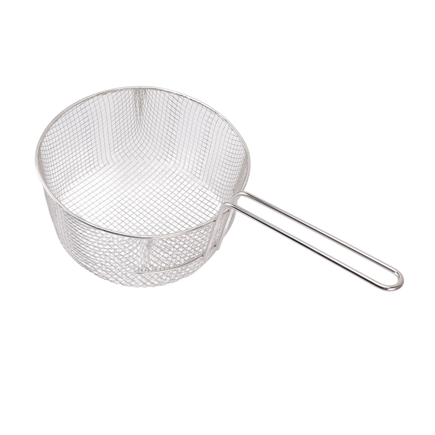 Frying Basket Stainless Steel Long Handle Reusable Rust Resistant Fry Net for Fish Chicken Nuggets Handle V1294-YM0521-3118230080612