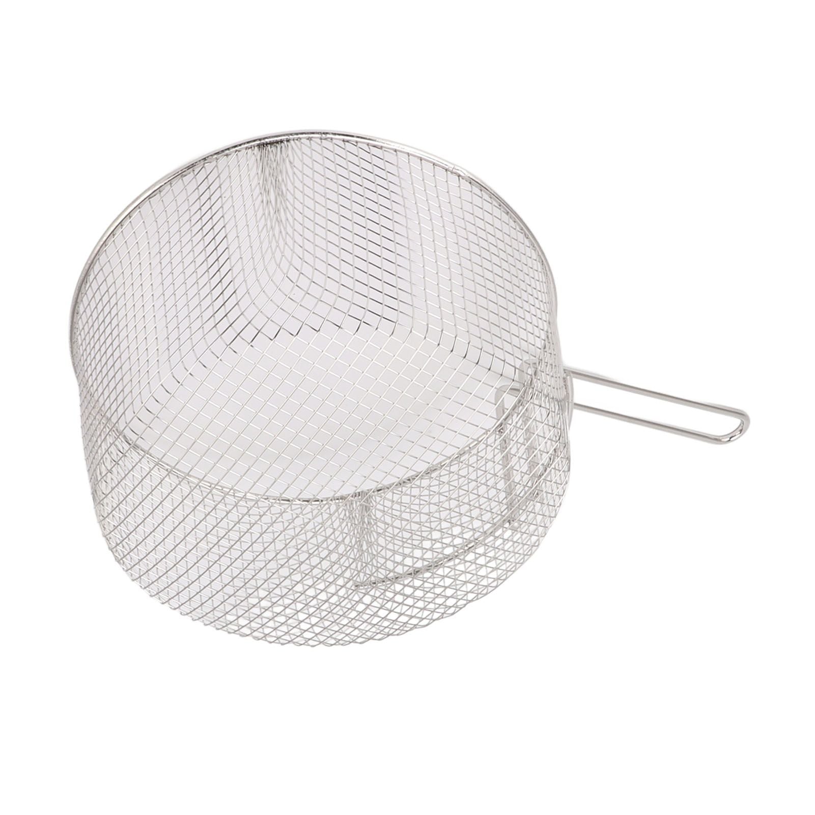 Frying Basket Stainless Steel Long Handle Reusable Rust Resistant Fry Net for Fish Chicken Nuggets Handle V1294-YM0521-3118230080612
