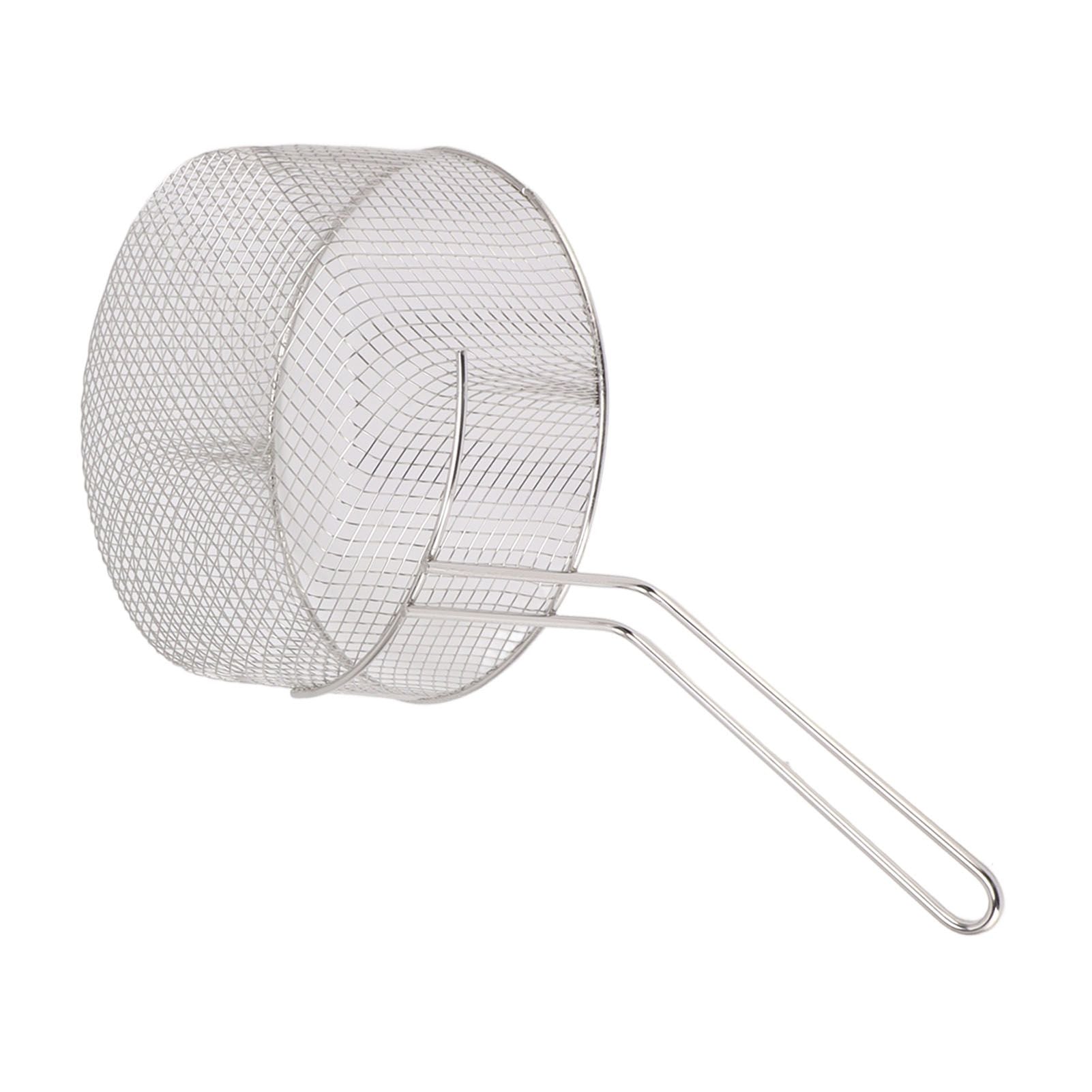 Frying Basket Stainless Steel Long Handle Reusable Rust Resistant Fry Net for Fish Chicken Nuggets Handle V1294-YM0521-3118230080612