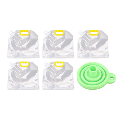 5Pcs Grain Sealed Storage Bag Reusable Transparent Grain Storage Bag for Rice Cereals Flour Nuts 2kg V1294-YM0521-3118230080913