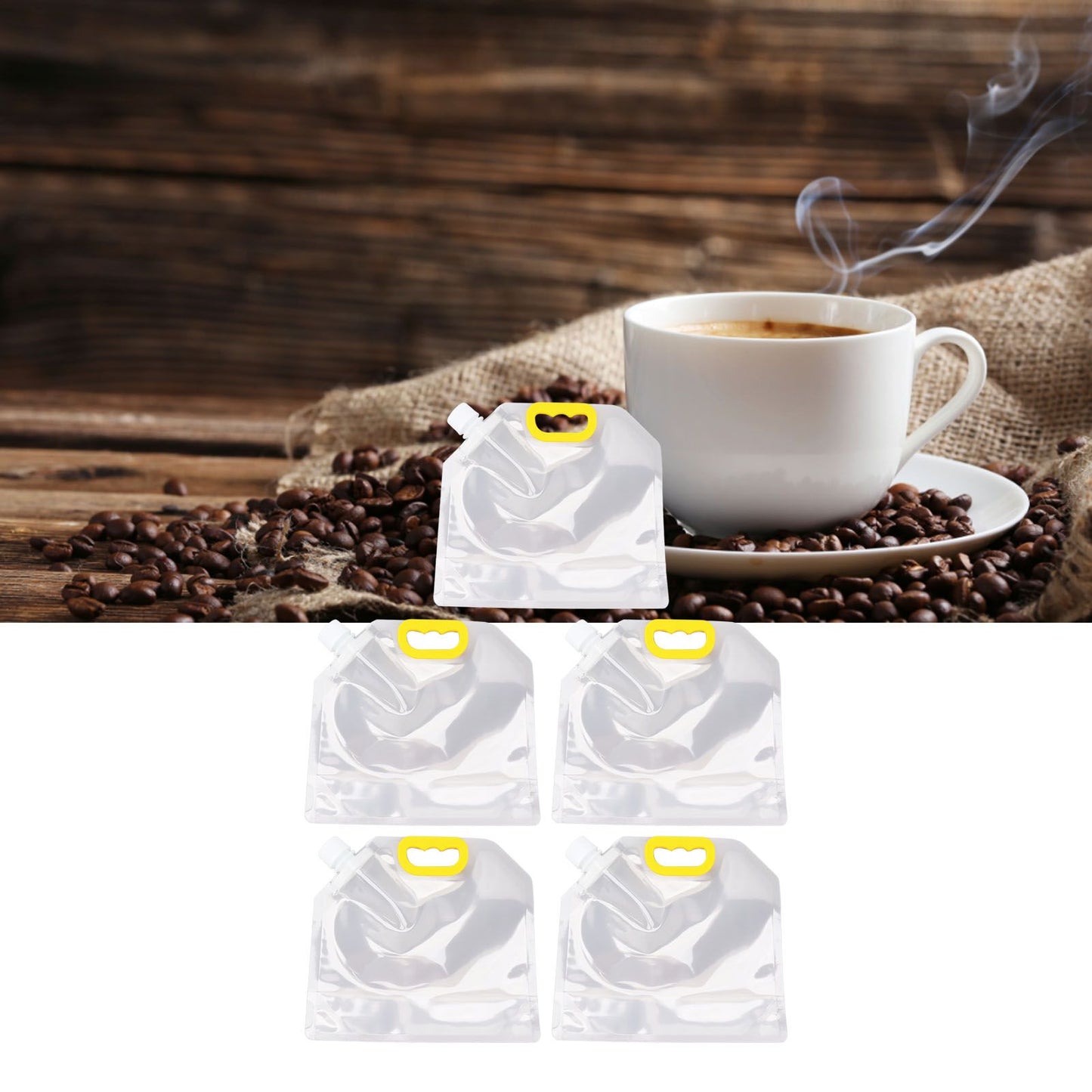 5Pcs Grain Sealed Storage Bag Reusable Transparent Grain Storage Bag for Rice Cereals Flour Nuts 2kg V1294-YM0521-3118230080913