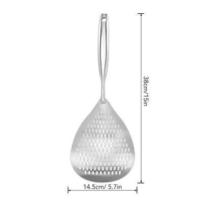 Kitchen Strainer Spoon Stainless Steel Straining Spoon Ladle Spider Strainer Cooking Colander V1294-YM0521-3118230081011