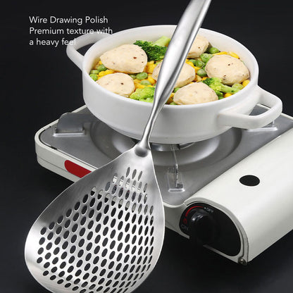 Kitchen Strainer Spoon Stainless Steel Straining Spoon Ladle Spider Strainer Cooking Colander V1294-YM0521-3118230081011