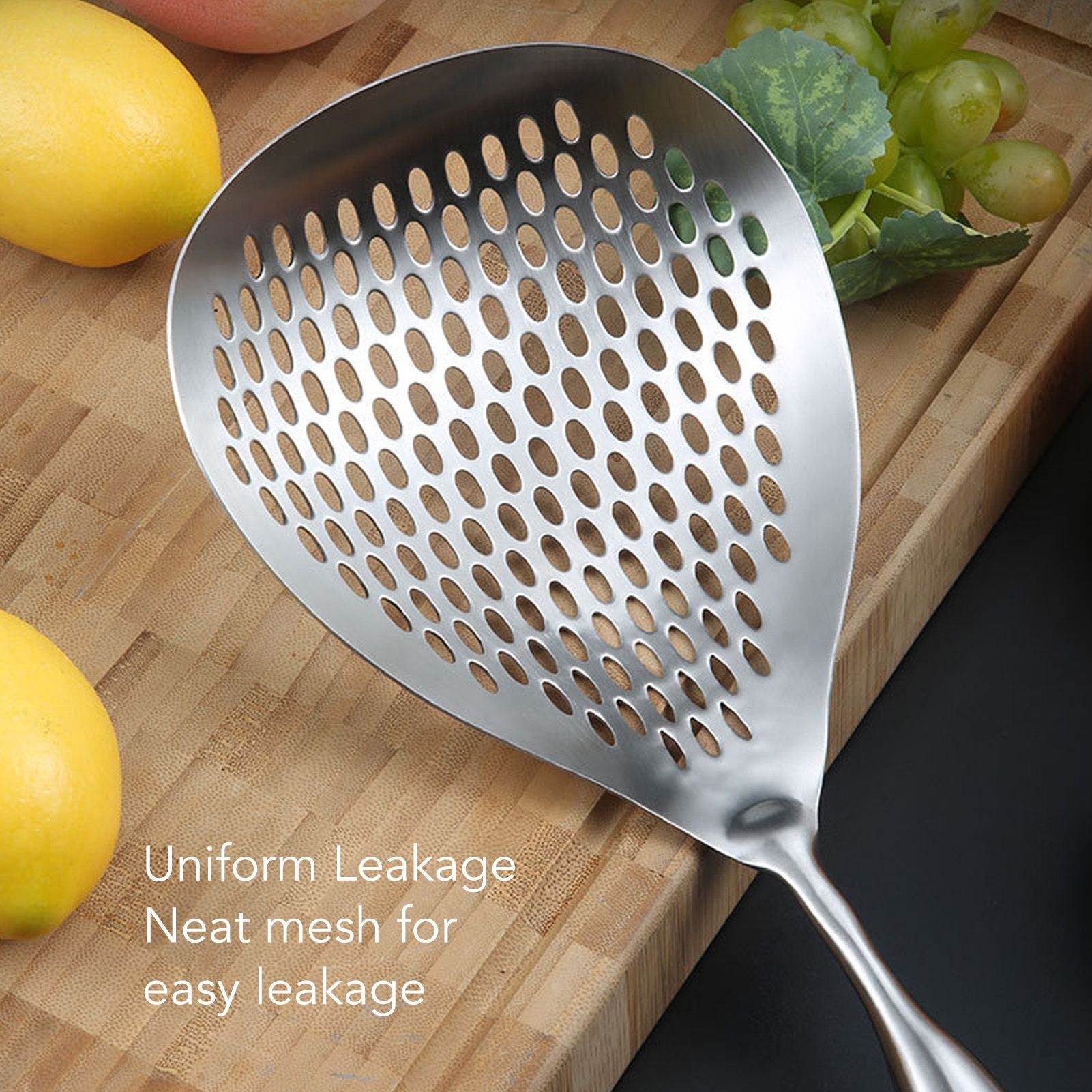Kitchen Strainer Spoon Stainless Steel Straining Spoon Ladle Spider Strainer Cooking Colander V1294-YM0521-3118230081011