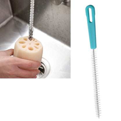 Sewer Drain Brush Nylon Plastic Mini Extra Long Straw Cleaning Brush for Pipe Hole Bottle V1294-YM0521-3118230083811