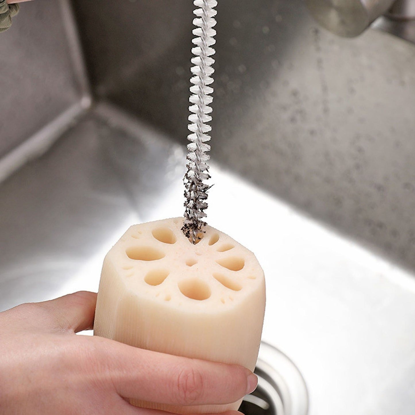 Sewer Drain Brush Nylon Plastic Mini Extra Long Straw Cleaning Brush for Pipe Hole Bottle V1294-YM0521-3118230083811