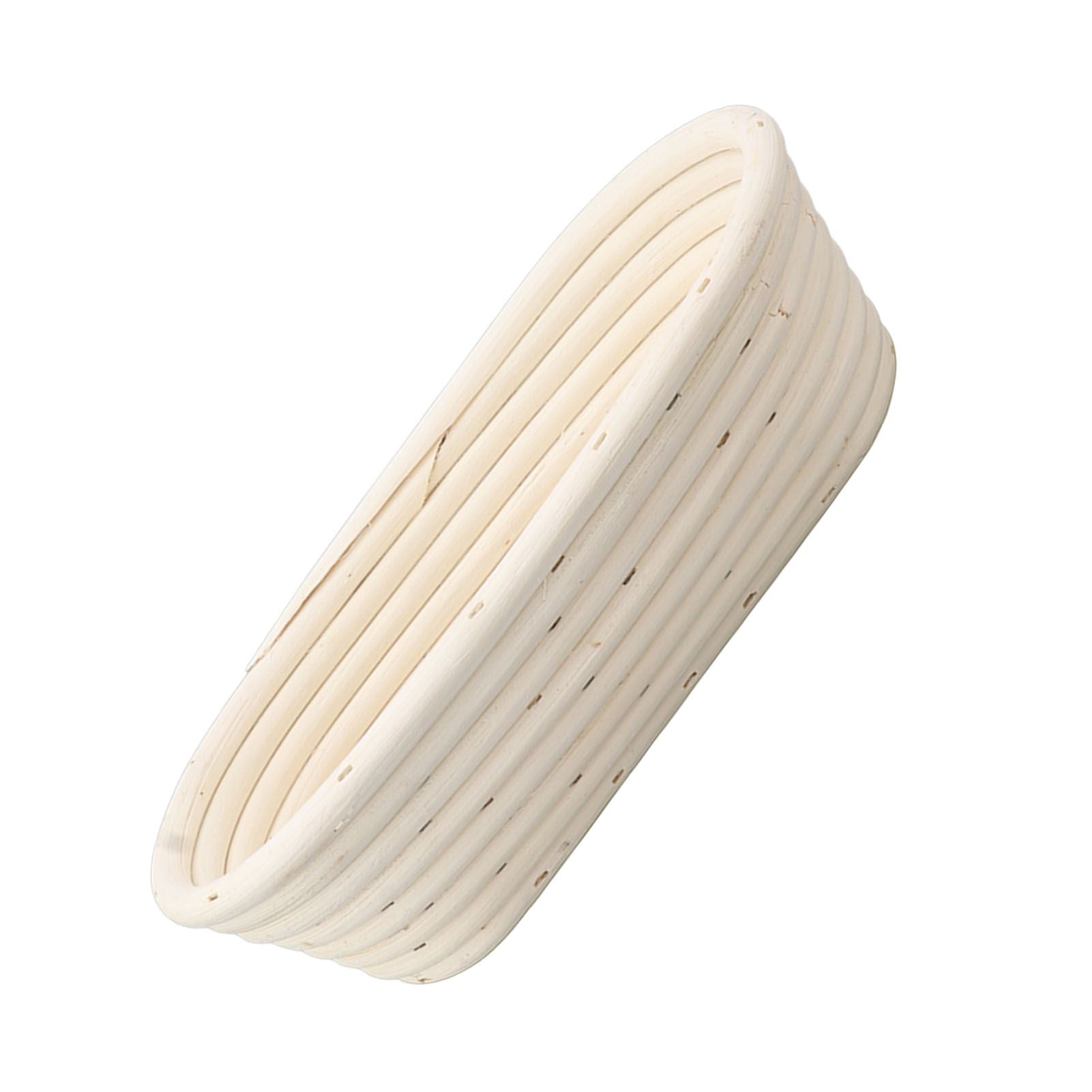 25cm Bread Proofing Basket Set Oval Natural Rattan Sourdough Proofing Basket Dough Scraper Cloth Liner Brush V1294-YM0521-3118230084111
