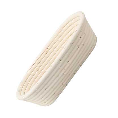 25cm Bread Proofing Basket Set Oval Natural Rattan Sourdough Proofing Basket Dough Scraper Cloth Liner Brush V1294-YM0521-3118230084111