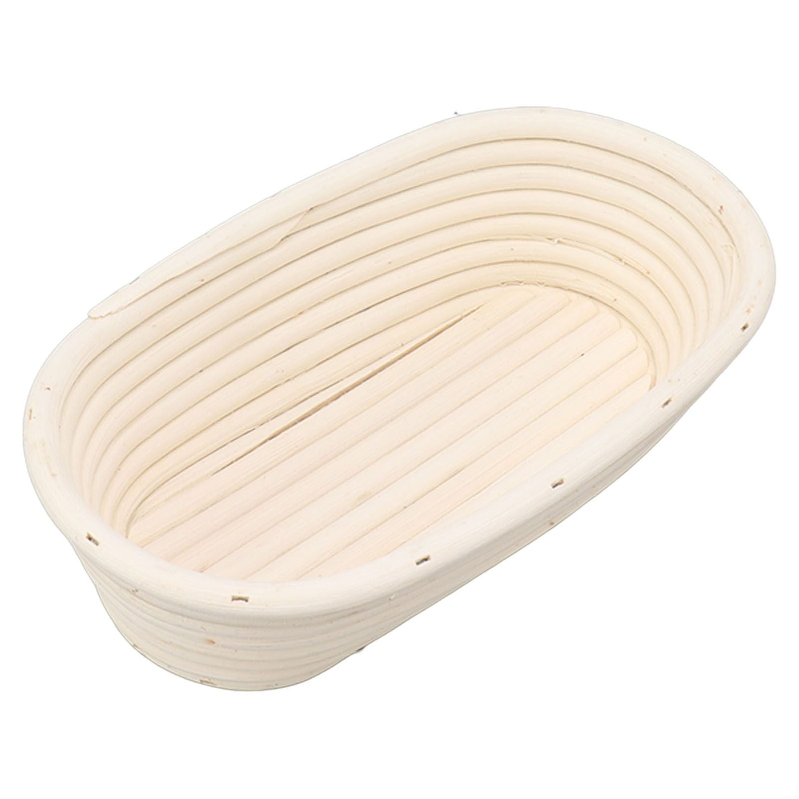 25cm Bread Proofing Basket Set Oval Natural Rattan Sourdough Proofing Basket Dough Scraper Cloth Liner Brush V1294-YM0521-3118230084111