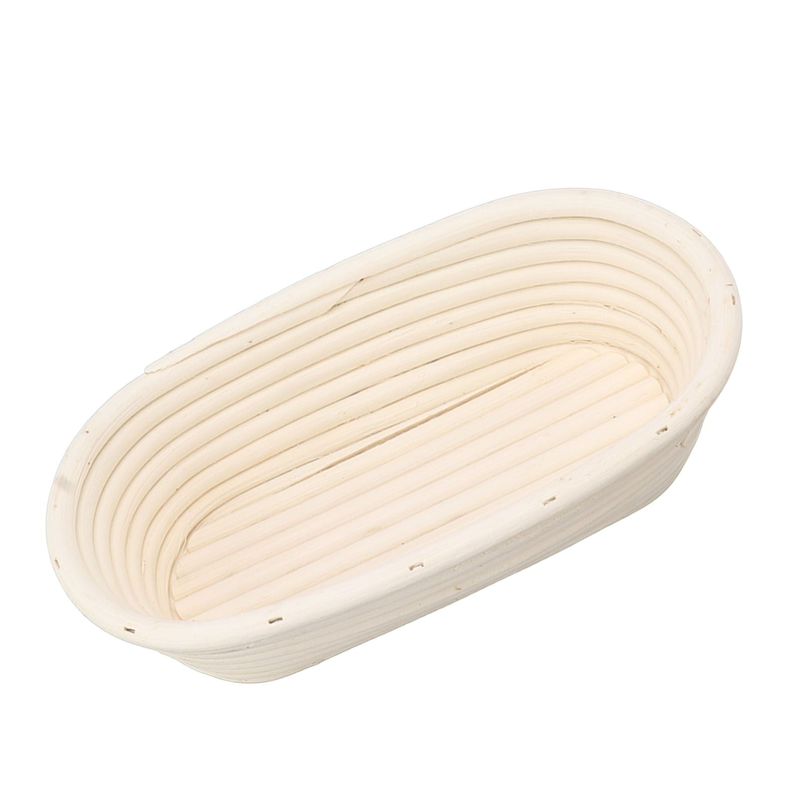 25cm Bread Proofing Basket Set Oval Natural Rattan Sourdough Proofing Basket Dough Scraper Cloth Liner Brush V1294-YM0521-3118230084111