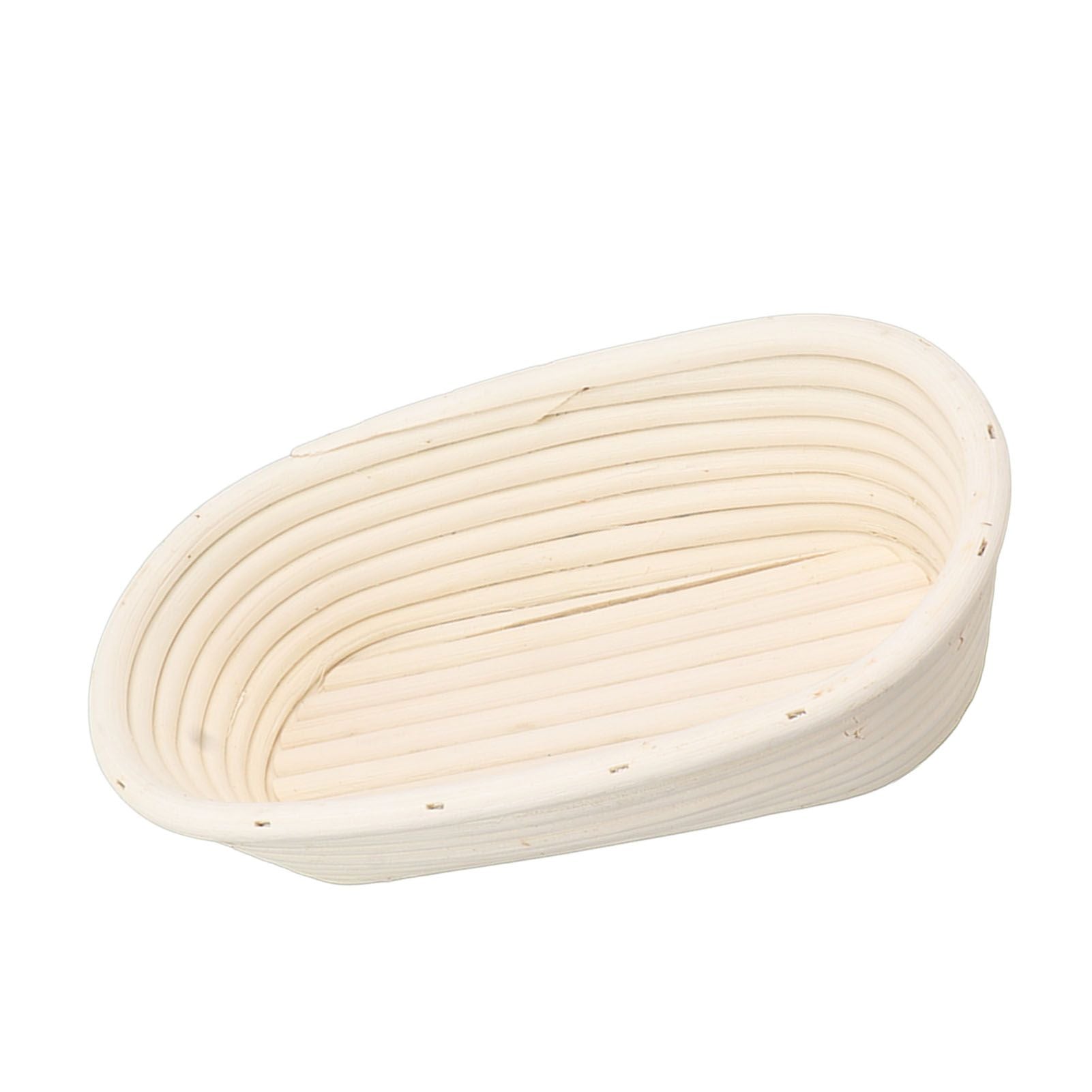 25cm Bread Proofing Basket Set Oval Natural Rattan Sourdough Proofing Basket Dough Scraper Cloth Liner Brush V1294-YM0521-3118230084111