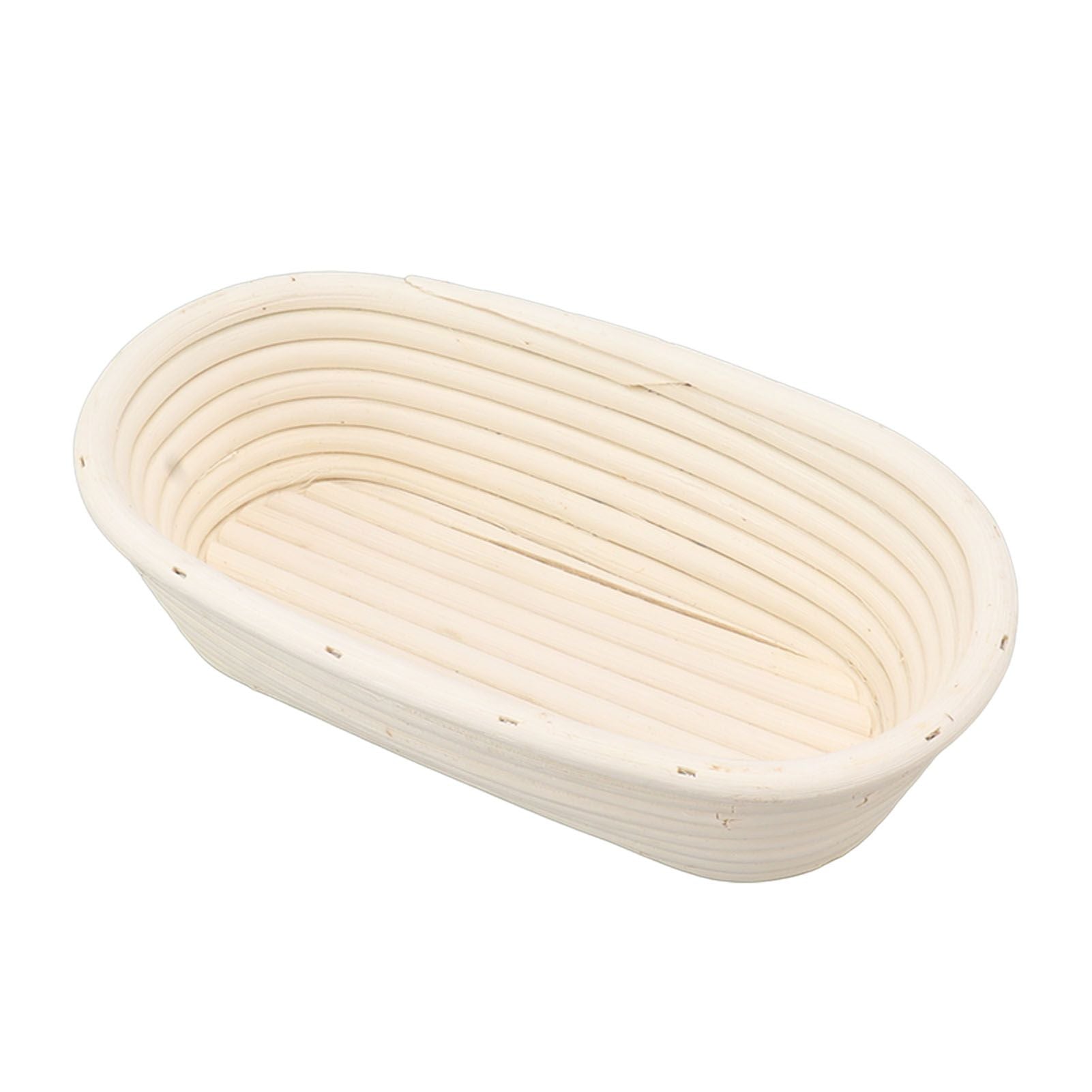 25cm Bread Proofing Basket Set Oval Natural Rattan Sourdough Proofing Basket Dough Scraper Cloth Liner Brush V1294-YM0521-3118230084111