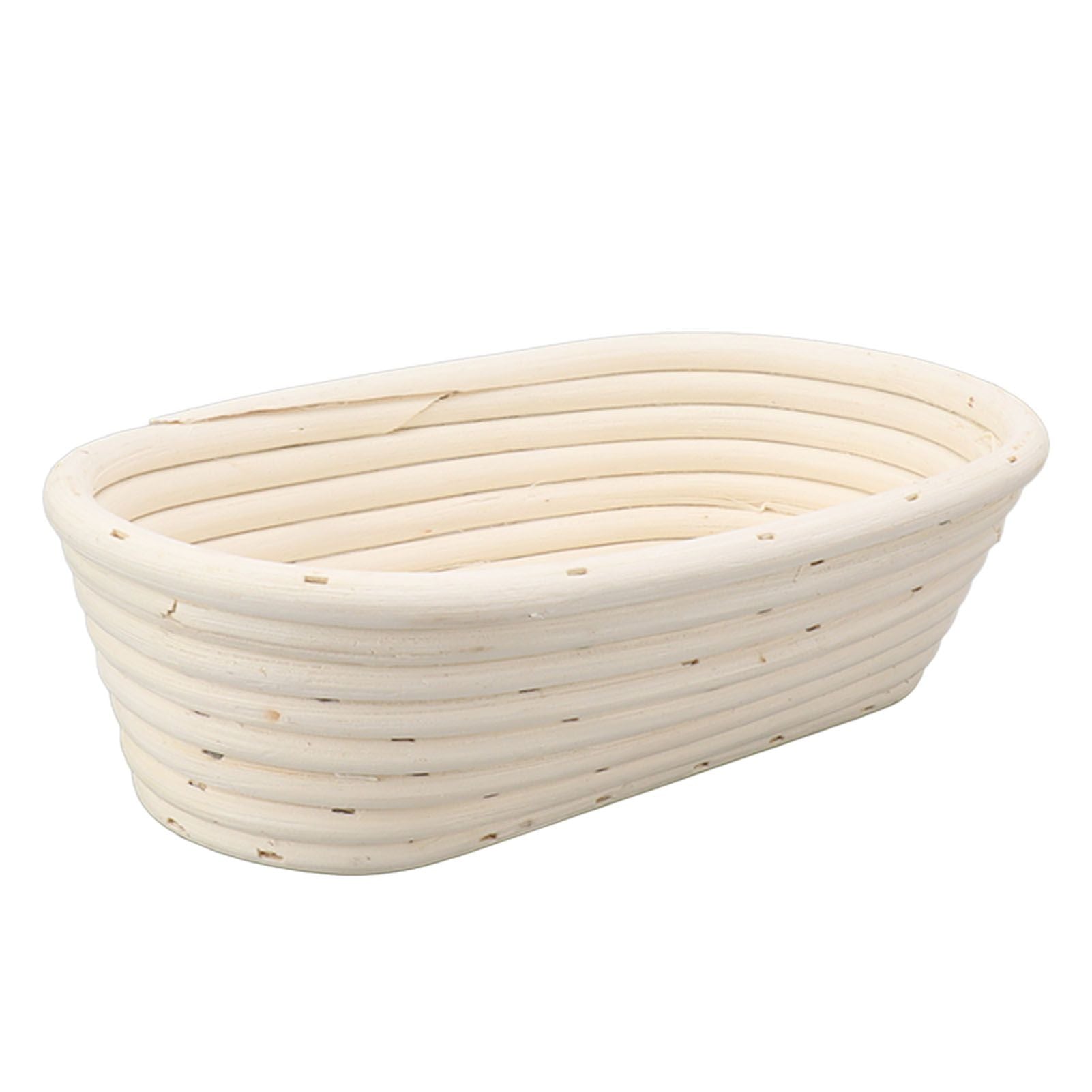 25cm Bread Proofing Basket Set Oval Natural Rattan Sourdough Proofing Basket Dough Scraper Cloth Liner Brush V1294-YM0521-3118230084111