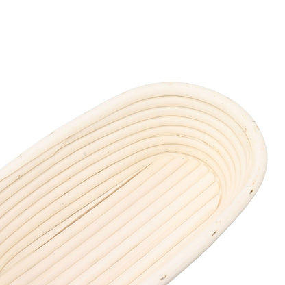 25cm Bread Proofing Basket Set Oval Natural Rattan Sourdough Proofing Basket Dough Scraper Cloth Liner Brush V1294-YM0521-3118230084111