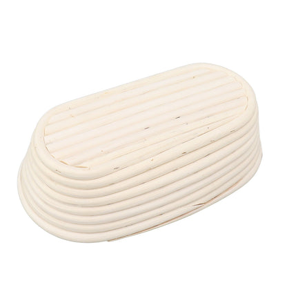 25cm Bread Proofing Basket Set Oval Natural Rattan Sourdough Proofing Basket Dough Scraper Cloth Liner Brush V1294-YM0521-3118230084111