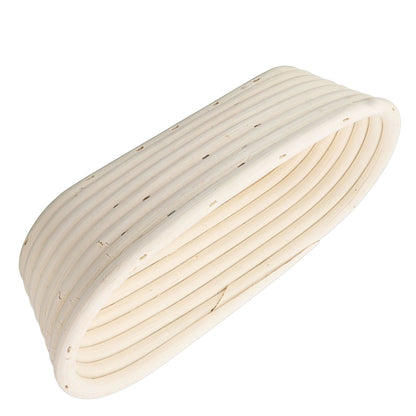 25cm Bread Proofing Basket Set Oval Natural Rattan Sourdough Proofing Basket Dough Scraper Cloth Liner Brush V1294-YM0521-3118230084111