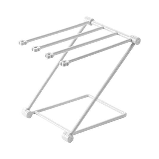 Countertop Dishcloth Drying Rack 4 Arms Folding Vertical Hand Towel Stand Dish Rag Storage Holder for Kitchen V1294-YM0521-3118230086012