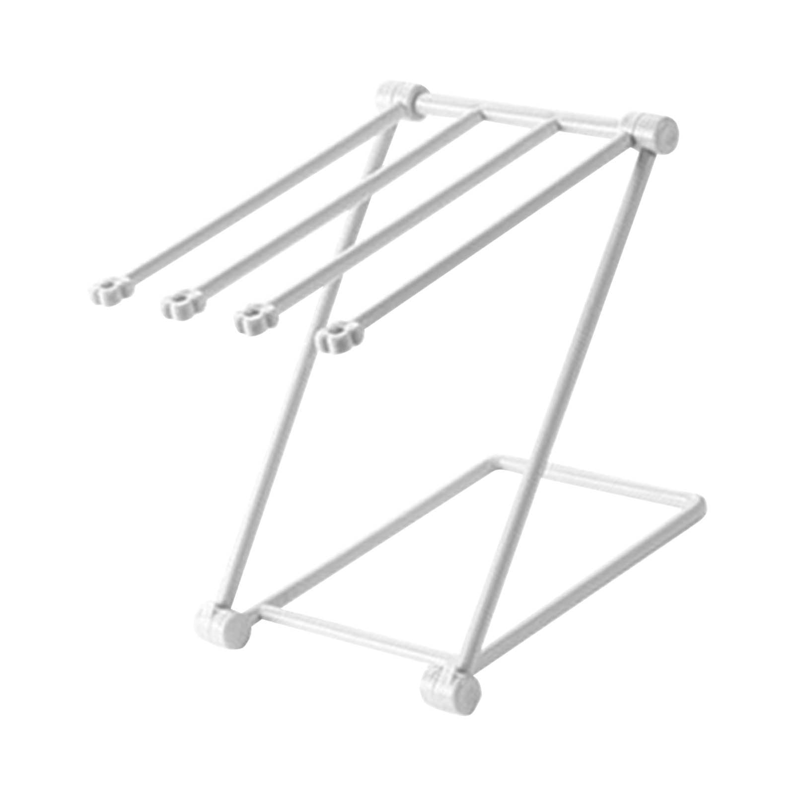 Countertop Dishcloth Drying Rack 4 Arms Folding Vertical Hand Towel Stand Dish Rag Storage Holder for Kitchen V1294-YM0521-3118230086012