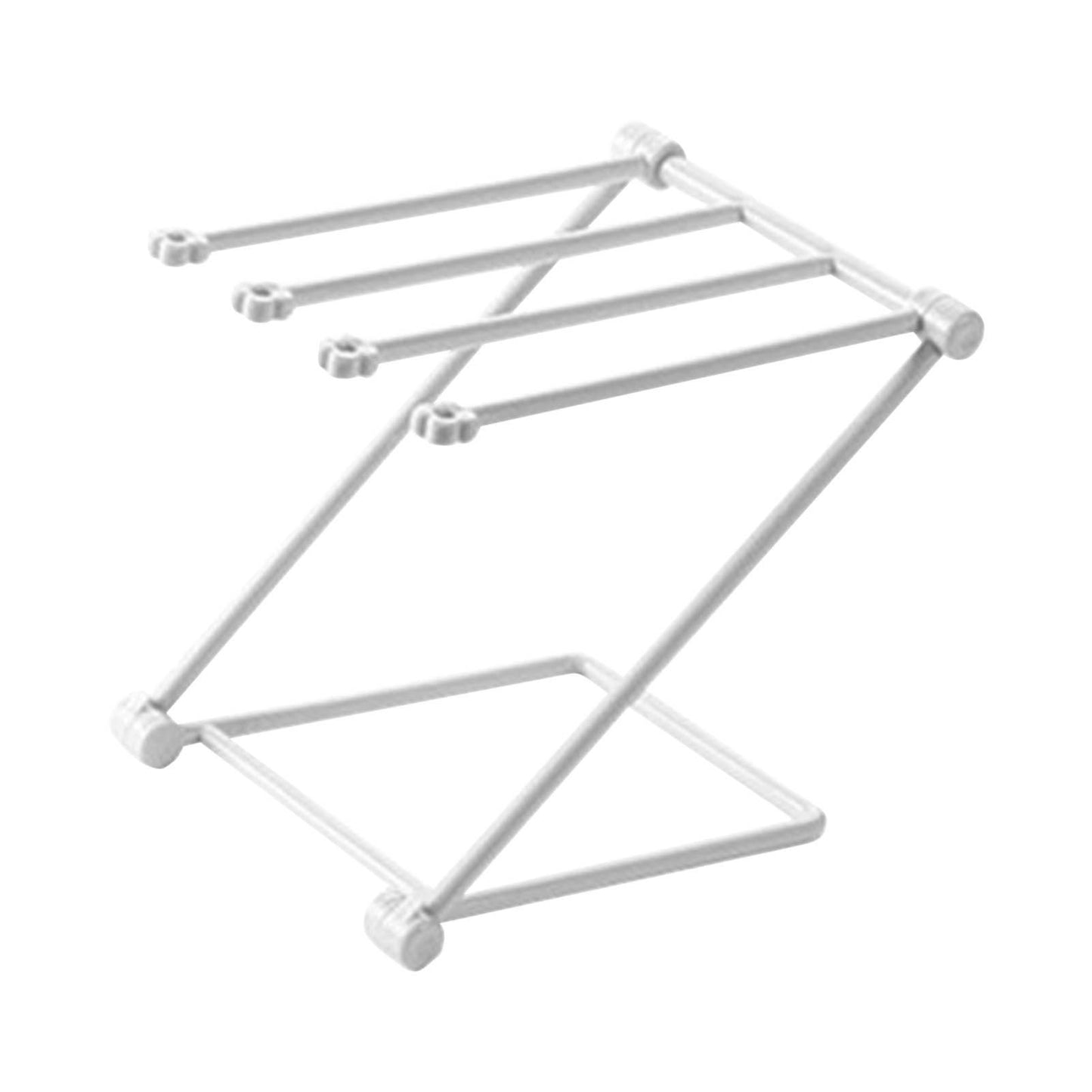 Countertop Dishcloth Drying Rack 4 Arms Folding Vertical Hand Towel Stand Dish Rag Storage Holder for Kitchen V1294-YM0521-3118230086012