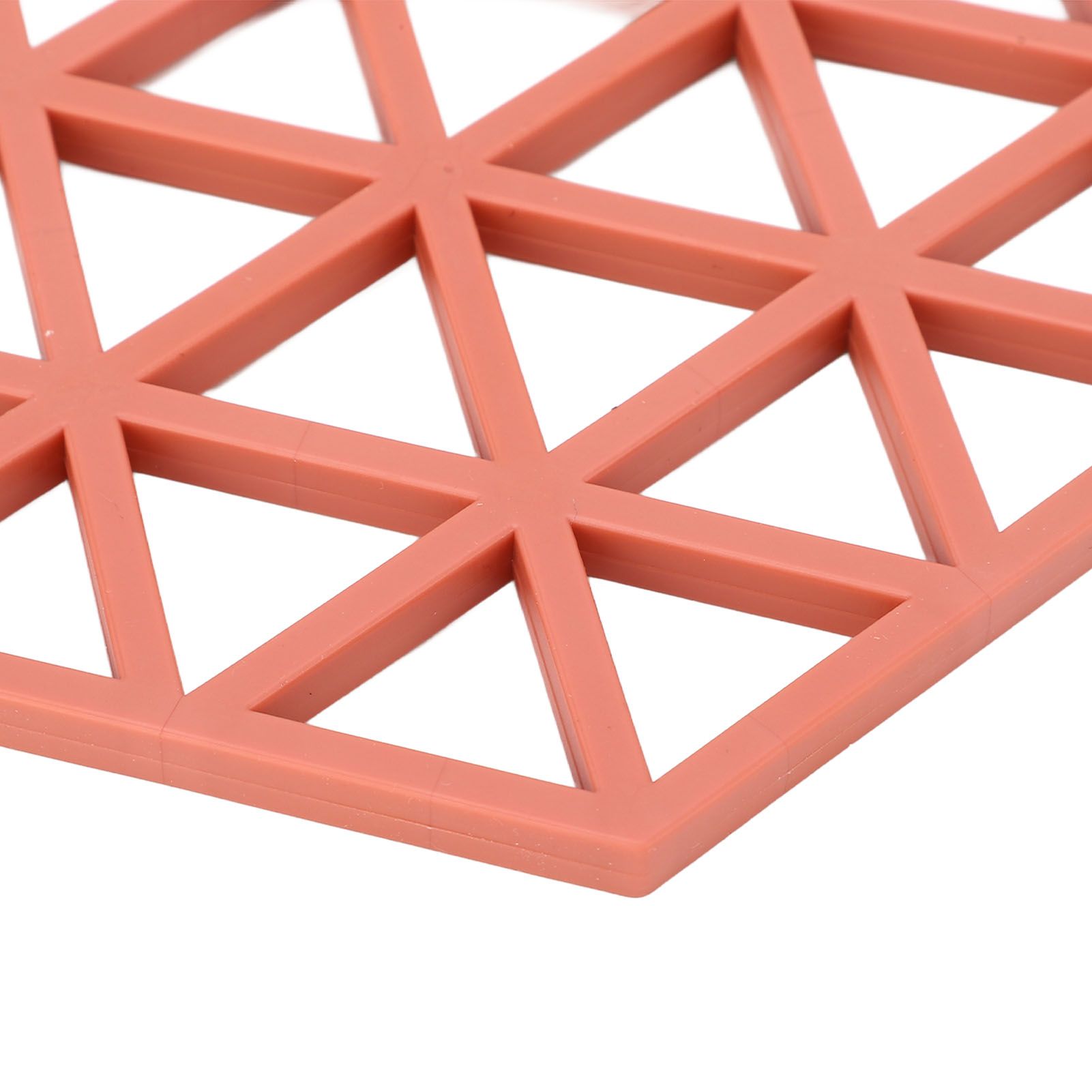 5pc Silicone Hexageon Placemat Heat Insulation Dish Cup Bowl Mat for Dining Table Red V1294-YM0521-3118230086312