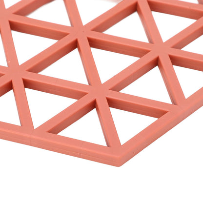 5pc Silicone Hexageon Placemat Heat Insulation Dish Cup Bowl Mat for Dining Table Red V1294-YM0521-3118230086312