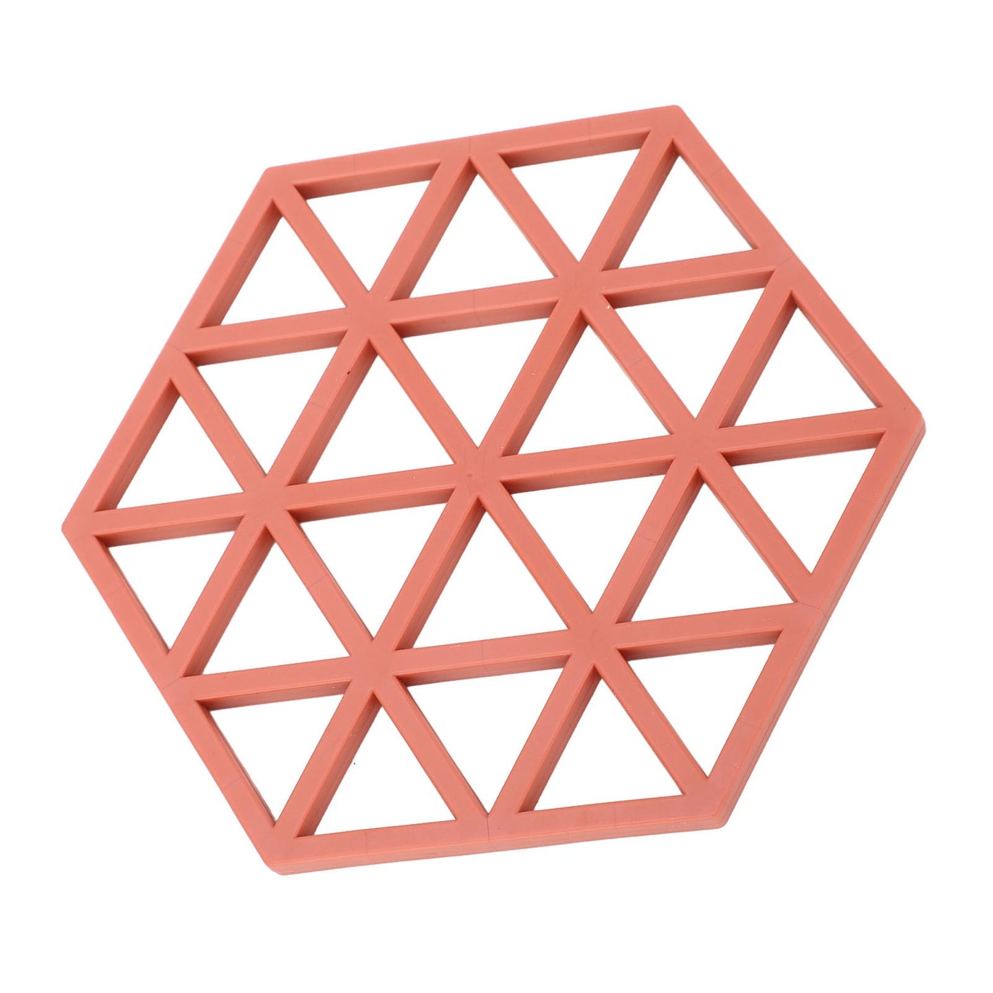 5pc Silicone Hexageon Placemat Heat Insulation Dish Cup Bowl Mat for Dining Table Red V1294-YM0521-3118230086312