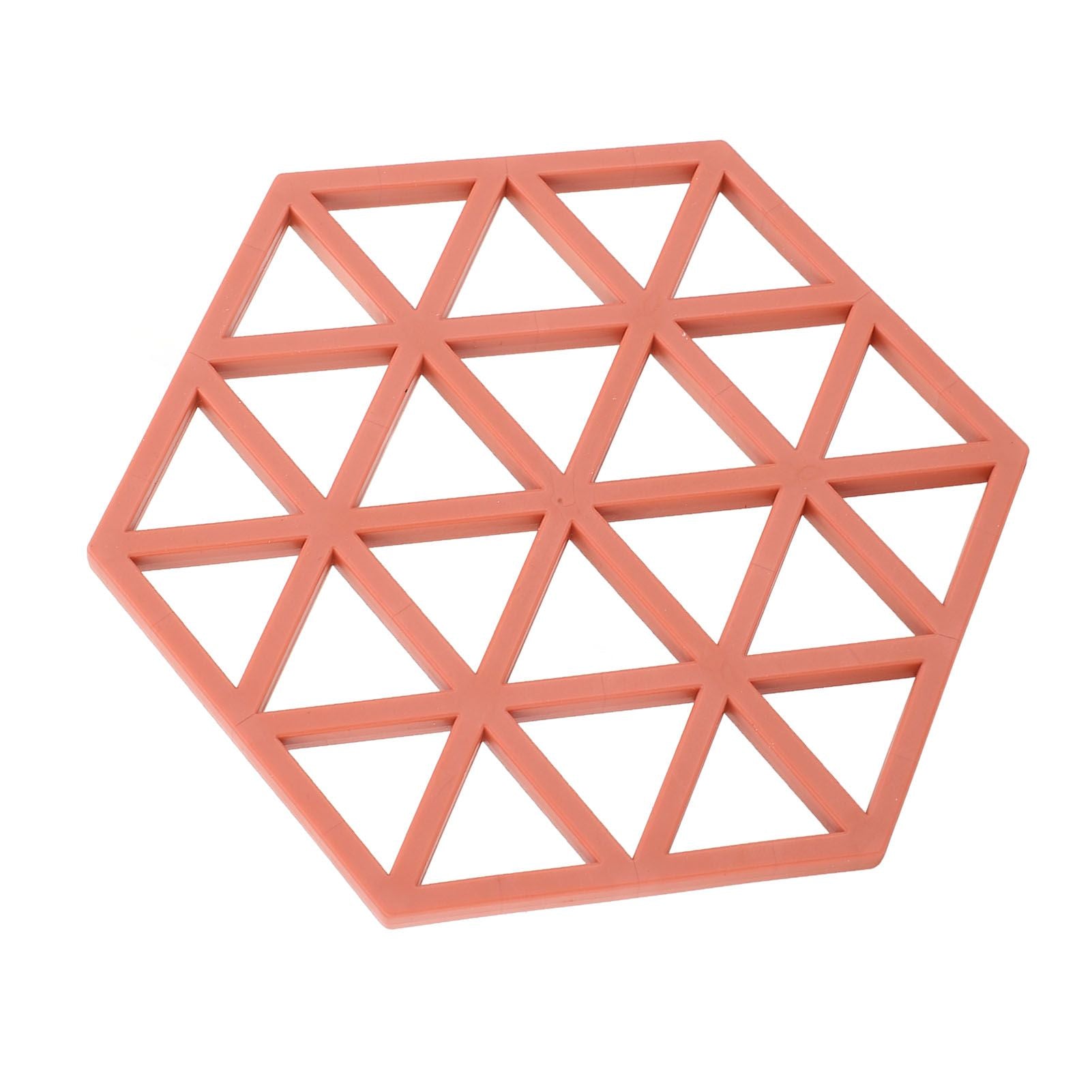 5pc Silicone Hexageon Placemat Heat Insulation Dish Cup Bowl Mat for Dining Table Red V1294-YM0521-3118230086312