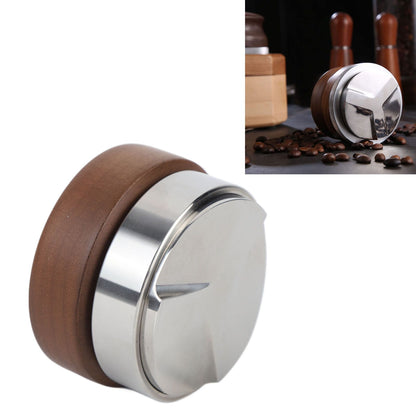 58mm Coffee Distributor Tamper Adjustable Depth Coffee Leveler Coffee Distribution Tool With Walnut Wood V1294-YM0521-3118230087211