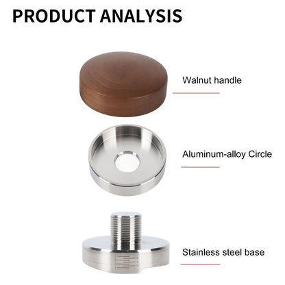 58mm Coffee Distributor Tamper Adjustable Depth Coffee Leveler Coffee Distribution Tool With Walnut Wood V1294-YM0521-3118230087211