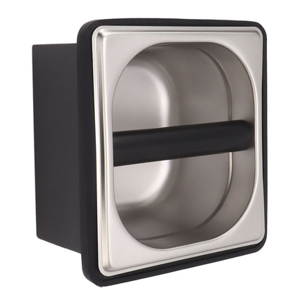 Coffee Knock Box Rubber Coffee Box with Removable Stainless Steel Ground Container for Cafe Bar S V1294-YM0521-3118230088811