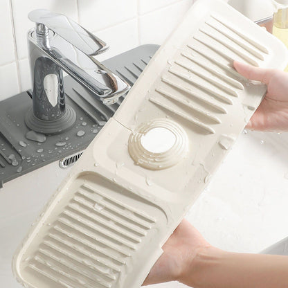 Silicone Sink Faucet Mat Foldable Thicken Soft Silicone Faucet Water Catcher Mat Sink Draining Pad for V1294-YM0521-3118230090611