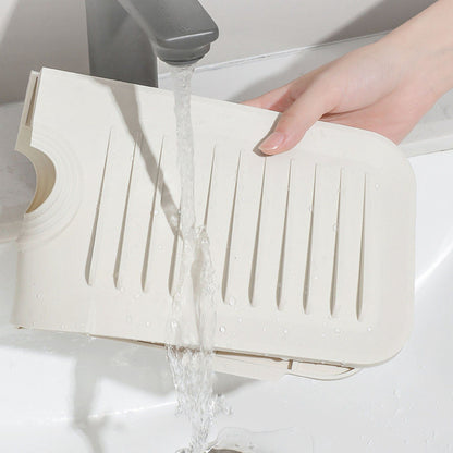 Silicone Sink Faucet Mat Foldable Thicken Soft Silicone Faucet Water Catcher Mat Sink Draining Pad for V1294-YM0521-3118230090611