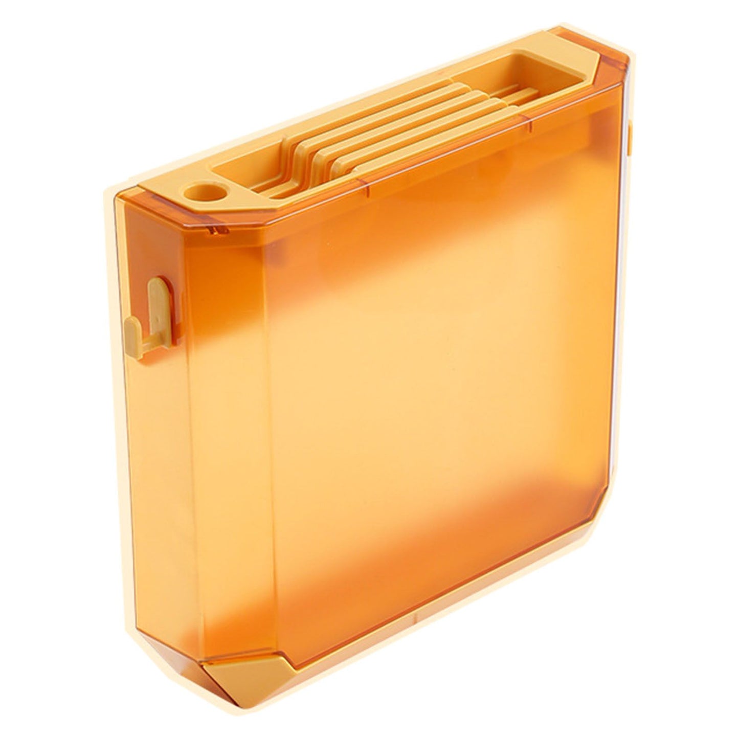 Wall Mounted Knife Holder Ultrathin Plastic Installation Box Storage Rack for Kitchen Yellow V1294-YM0521-3118230094813