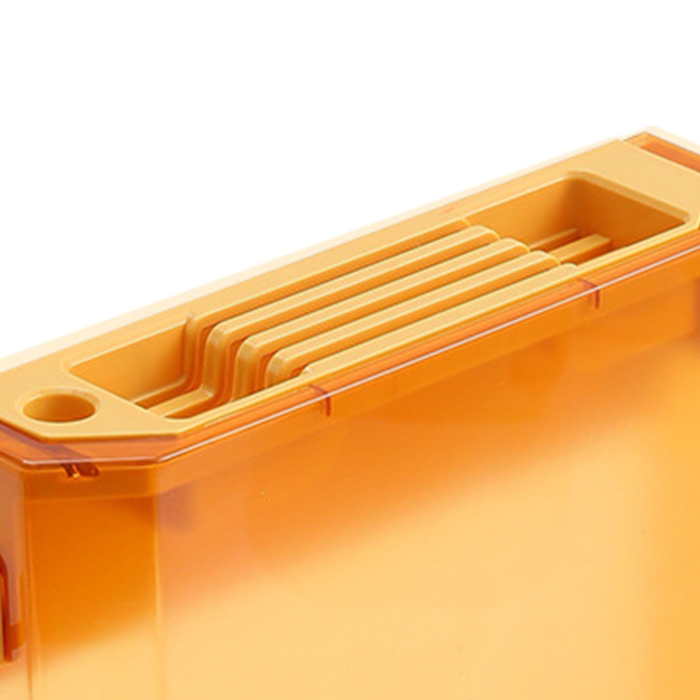Wall Mounted Knife Holder Ultrathin Plastic Installation Box Storage Rack for Kitchen Yellow V1294-YM0521-3118230094813