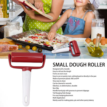 Small Rolling Pin Prevent Slip Hangable T Type Plastic Dough Roller with Handle for Pizza Pie Crust V1294-YM0521-3118230097211