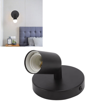 E26 E27 Wall Lamp Holder Modern Simple Wall Lamp Base for Bedroom Living Room Showcase 85-265V Black V1294-YM0521-3119220171711