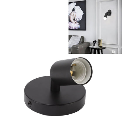 E26 E27 Wall Lamp Holder Modern Simple Wall Lamp Base for Bedroom Living Room Showcase 85-265V Black V1294-YM0521-3119220171711