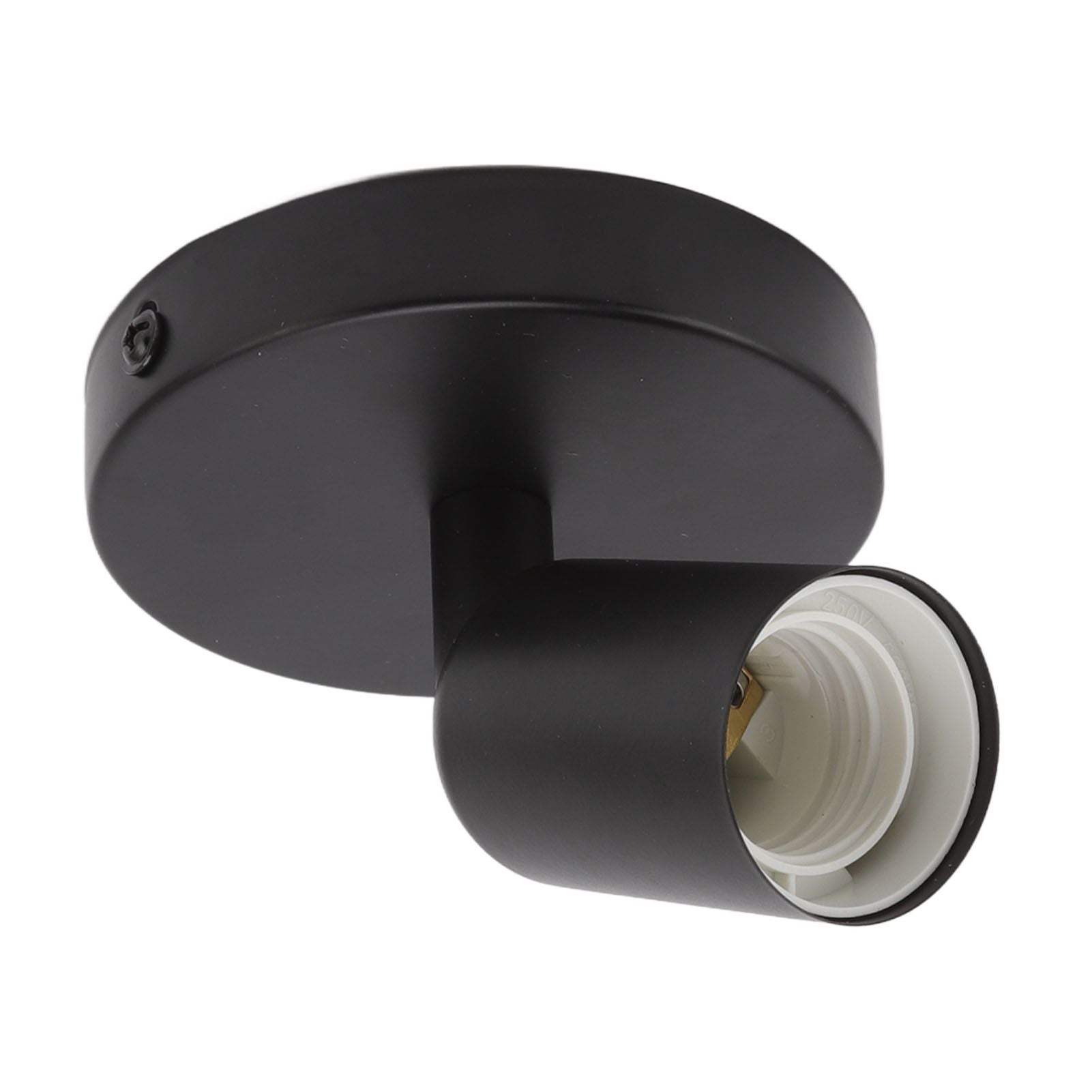 E26 E27 Wall Lamp Holder Modern Simple Wall Lamp Base for Bedroom Living Room Showcase 85-265V Black V1294-YM0521-3119220171711