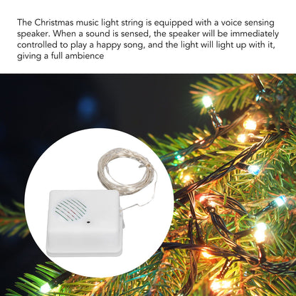 Christmas Decorative Light String Music String Light for Patio Garden Decoration Indoor Outdoor Christmas V1294-YM0521-3119220174811