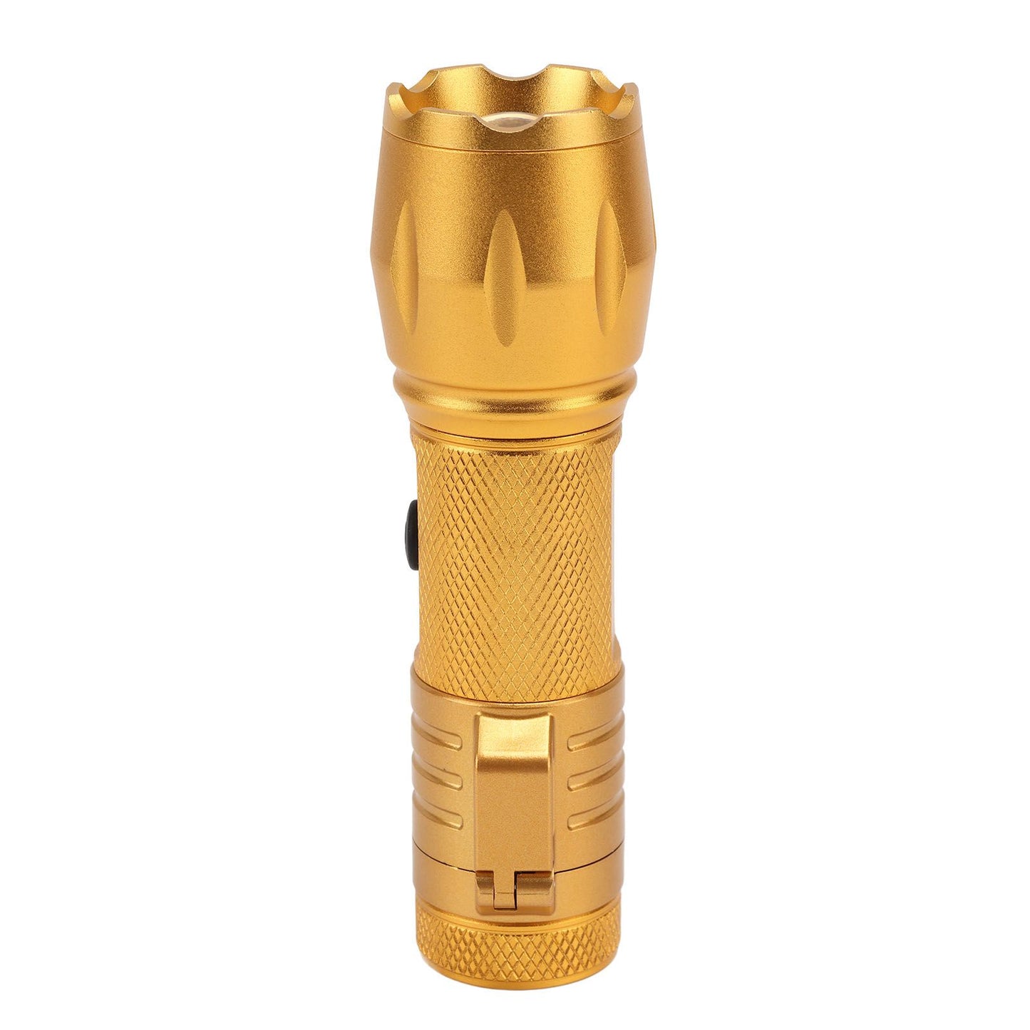 Electric Lighter Waterproof Windproof Aluminum Alloy Portable Lighter with Flashlight 3.7v Gold V1294-YM0521-3119220176313