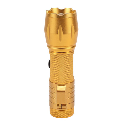 Electric Lighter Waterproof Windproof Aluminum Alloy Portable Lighter with Flashlight 3.7v Gold V1294-YM0521-3119220176313