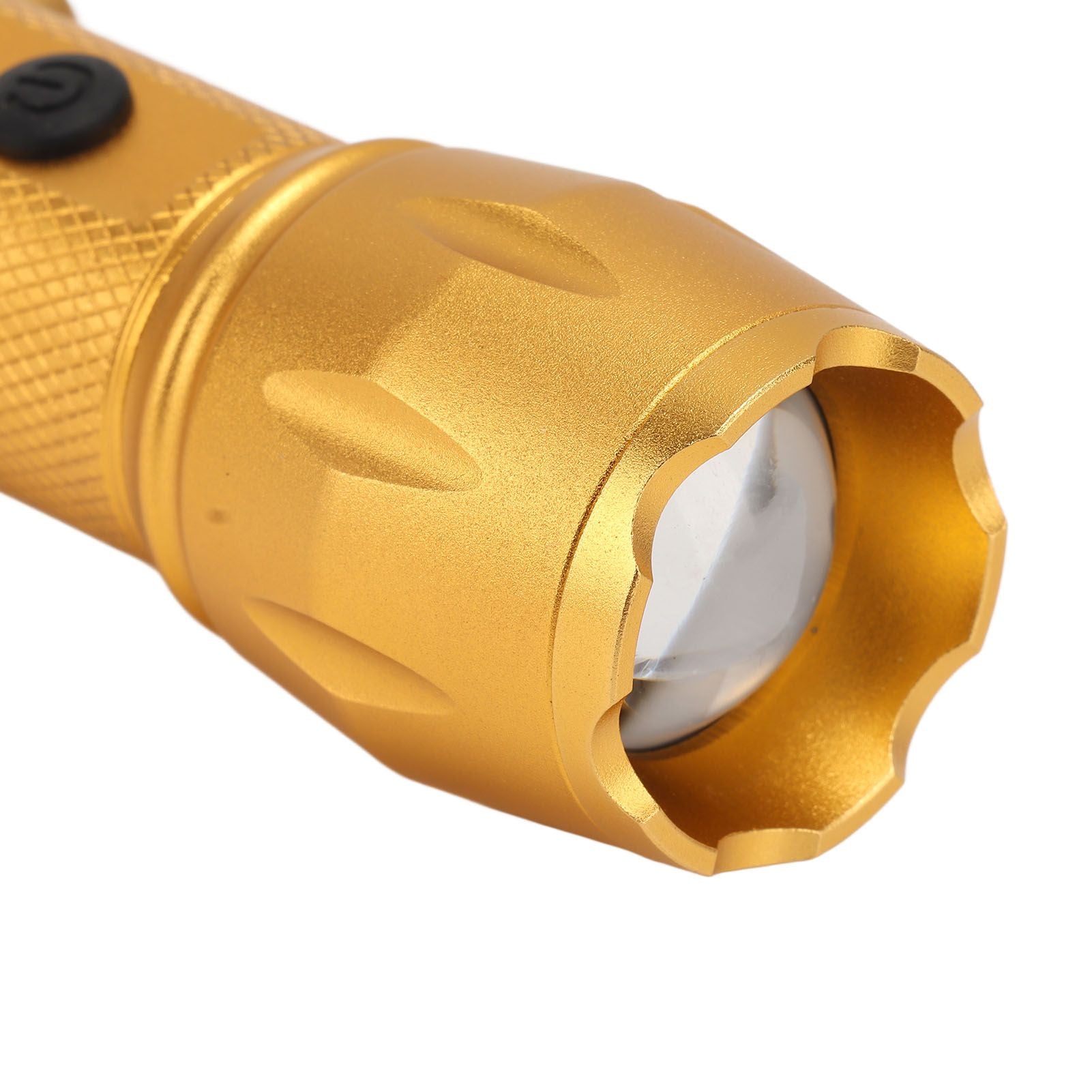 Electric Lighter Waterproof Windproof Aluminum Alloy Portable Lighter with Flashlight 3.7v Gold V1294-YM0521-3119220176313