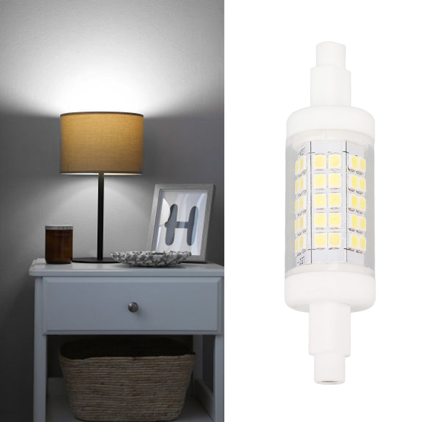 R7s LED Bulb 80mm 5W Double End Floodlight with 60LED 6000K White Light Corn Lighting for Replacement 220V V1294-YM0521-3119220176711