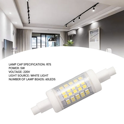 R7s LED Bulb 80mm 5W Double End Floodlight with 60LED 6000K White Light Corn Lighting for Replacement 220V V1294-YM0521-3119220176711