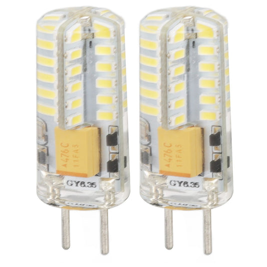 GY6.35 Bulb Eye Protection Energy Saving 6000K 3W 48 LED Light Bulb for Chandelier Table Lamp 12V 2pcs V1294-YM0521-3119220179611