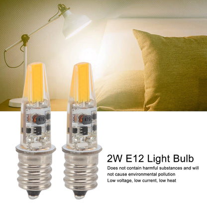 2pcs 2W 12V E12 LED Bulb Energy Saving Power Saving Candelabra Bulb Warm Light Light Bulb V1294-YM0521-3119220181111