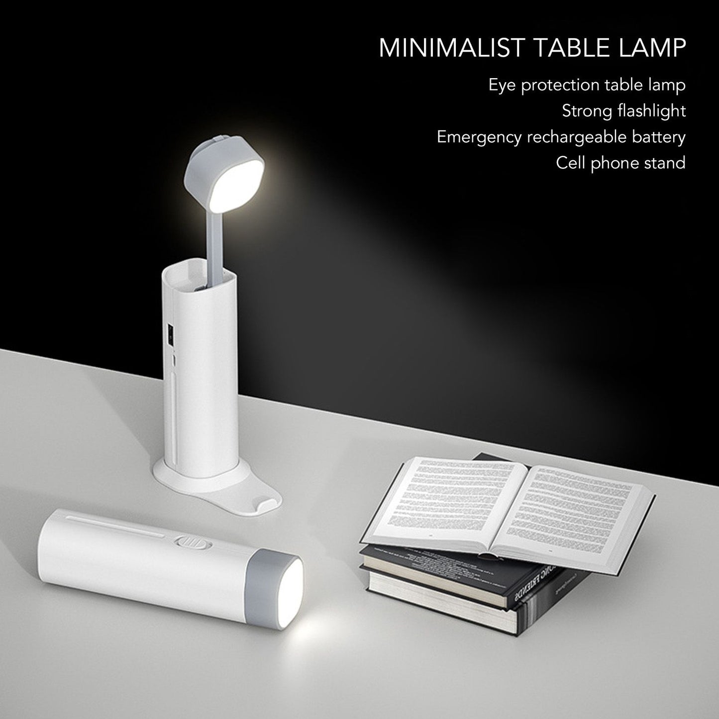 Desk Lamp Portable Eye Protection Mini Flashlight Reading Desk Light with USB Charging for Bedroom Outdoor V1294-YM0521-3119220181912