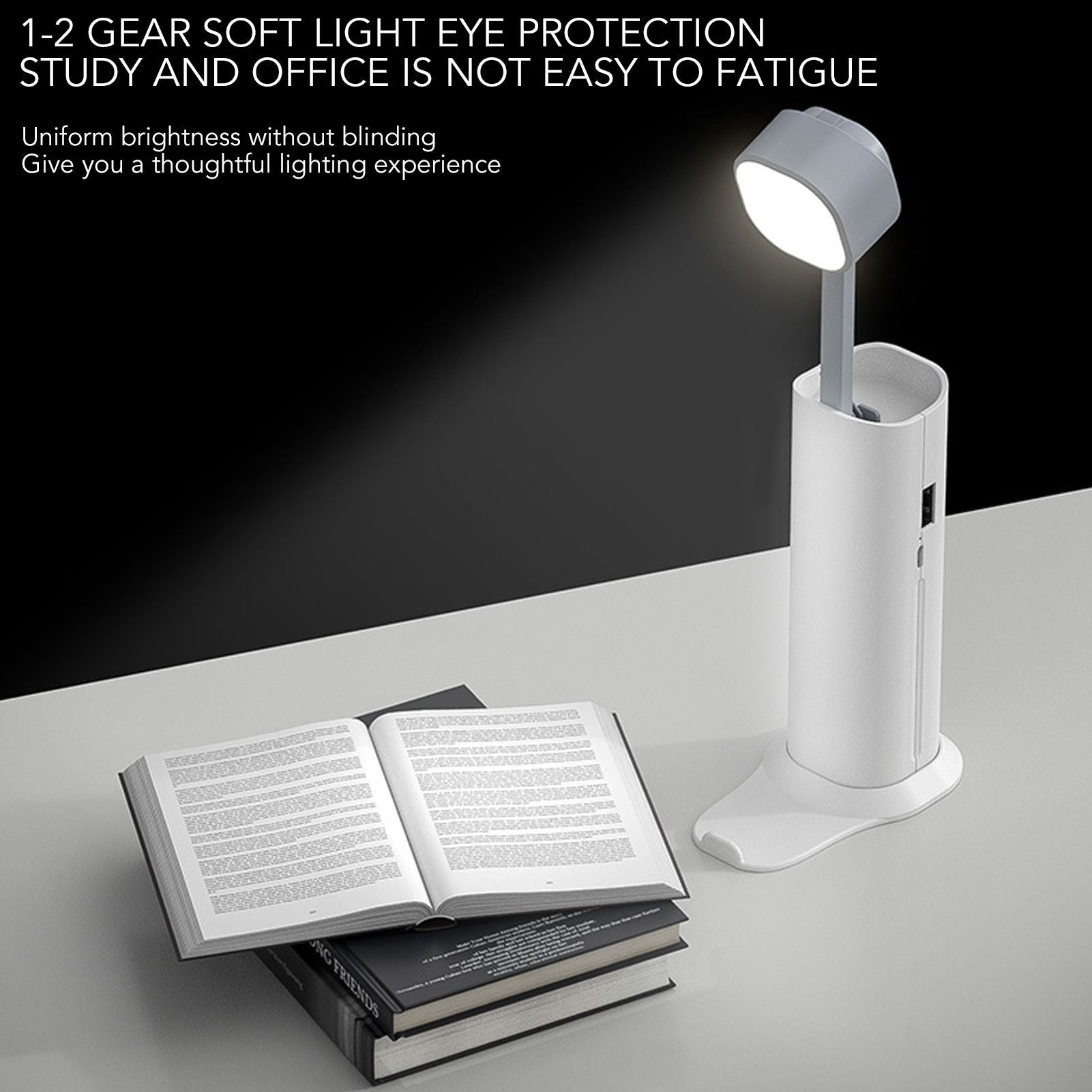 Desk Lamp Portable Eye Protection Mini Flashlight Reading Desk Light with USB Charging for Bedroom Outdoor V1294-YM0521-3119220181912